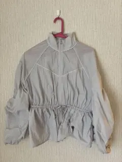 NICE CLAUP 袖ドロストマウンテンパーカー ライトグレー