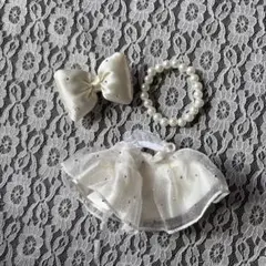 ドール用ホワイト衣装セット ラブブ labubu 洋服 ドレス