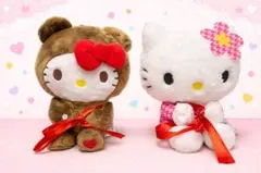 Myハローキティ抱っこポーズドールBIGタイプ1,4リボンおすわりドール