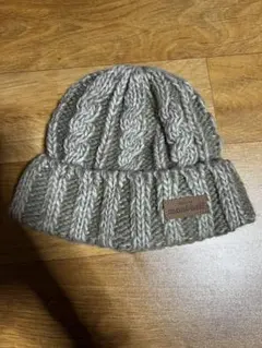 montbell ケーブル編み ニット帽 S/M グレー系