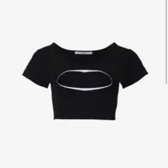 【theredthread】S open tee heart black