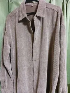 コーデュロイ ブラウン 長袖シャツ Mサイズ