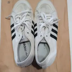 adidas スニーカー NIZZA ニッツァ ホワイト/ブラック 28センチ