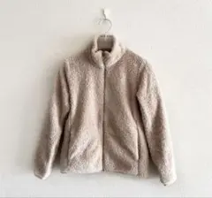 ユニクロ ファーリーフリースフルジップジャケット ナチュラル Sサイズ