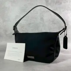美品 オールドコーチ　ワンショルダーバッグ ブラック 軽量素材 レザー