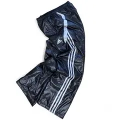 adidas teck ナイロンパンツ トラックパンツ ブラック 中綿 古着 M