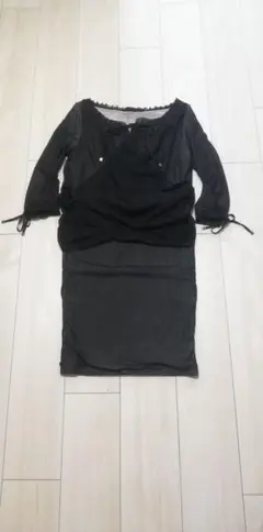 ネコ様専用　ノーベスパジオ　NOVESPAZIO　ワンピース　ドレス　黒のサムネイル