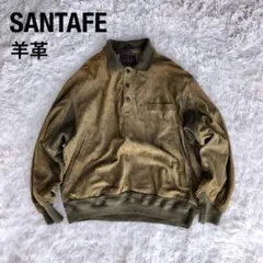 SANTAFEサンタフェ羊革スエードプルオーバージャケットカーキレザーのサムネイル