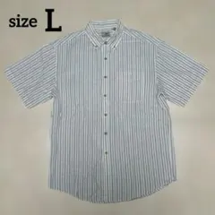 L.LBean ストライプ　半袖シャツ