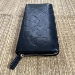 COACHブラックレザー長財布