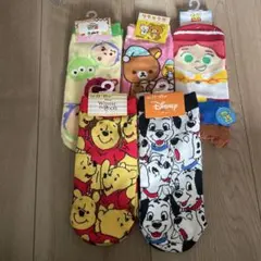 レディース　靴下　ソックス　新品　ディズニー　トイストーリー　くまのプーさん