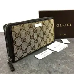 GUCCI ラウンドファスナー長財布 363423 デニム レザー 70 - メルカリ