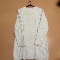 H&M ケーブルニットワンピース ホワイト L