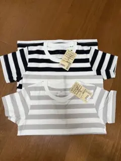 新品無印良品ボーダーTシャツ2枚セット110サイズ