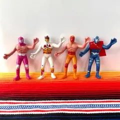 メキシコ ルチャリブレ フィギュア 4体 メキシコ 雑貨 プロレス まとめ売り