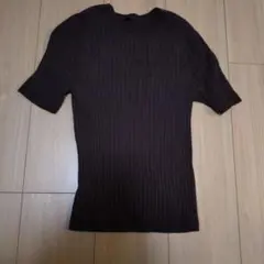 UNIQLO ダークブラウン 半袖ニット