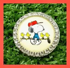 スヌーピー★ゴルフマーカー★キラキラ★マグネット台座付き★ゴルフスタイル