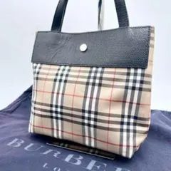 バーバリー　トートバッグ　ノバチェック　ホースロゴ　メガチェック　ブルー バーバリー トートバッグ ノバチェック ホースロゴ メガチェック