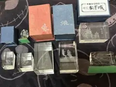 【匿名配送】3D クリスタル 置物 まとめ売り 富士山 松本城 ふくろう 鯉 牛