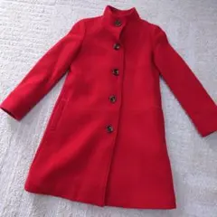 美品　ナチュラルビューティーベーシック　ツイードウールコートS