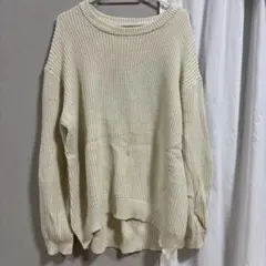 アイボリー オーバーサイズ ニット