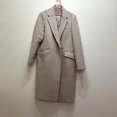 お値下げ‼️ベージュ　ウールコート　裏地付き