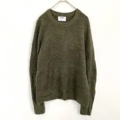 【人気カラー】オールドネイビー クルーネック ニット セーター カーキ XS