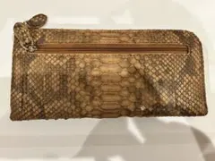 【未使用】パイソン 本革 養殖原皮 長財布