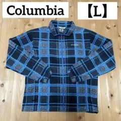 Columbia コロンビア　チェック柄 フリースジャケット Lサイズ　メンズ