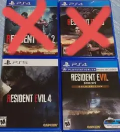 バラ売り可 北米版 バイオハザード セット re2,re4,7