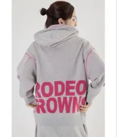 RODEO CROWNS WIDE BOWLフード付きパーカー グレー