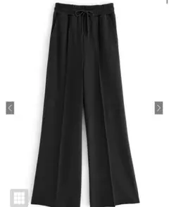 【GRL】センターピンタックスウェットセミフレアパンツ[gm715]