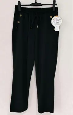 ダークグリーンカジュアルパンツ ボタン付き