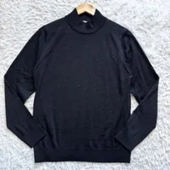 極美品　モックネック　ハイゲージ　ニット　セーター　super140‘s M