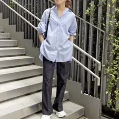 Spick&span リネンライクバックスリットパンツ