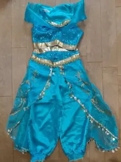 ハロウィン 子供 アラジン ジャスミン風ターコイズコスチューム 130