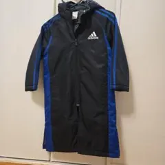 adidas ベンチコート 黒/青