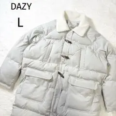 新品未使用✨ボア襟 トグル 中綿ロングコート L ライトグレー 韓国風 アウター