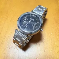 INED 稼働中 アナログクォーツ腕時計 クロノグラフ 電池切れ