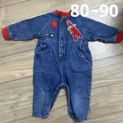 レトロデニム　ジーンズ　繋ぎ　ロンパース　カバーオール　アメカジ　80 90