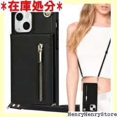 iPhone13 mini ケース ショルダー 携帯カバー ブラック 532