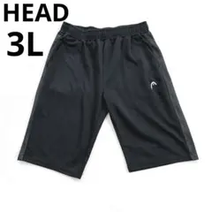 【HEAD】大きいサイズ 3L ハーフパンツ ブラック ウエストゴム 紐付のサムネイル