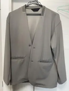 GLOBAL WORK ノーカラージャケット S ジョーゼット