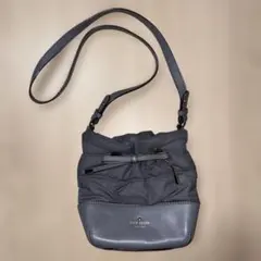 ★美品★【kate spade】ナイロン レザー ショルダーバッグ グレー