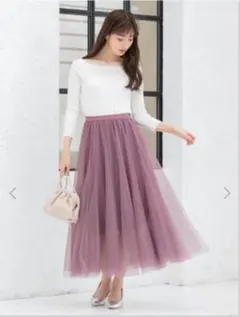 fifth チュールロングスカート