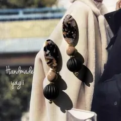 273 マーブルプレートのピアス・イヤリング/zara•IENA•Kafka