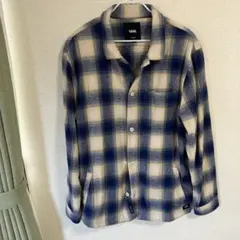 VANS ネルシャツ ブルー チェック柄 XL