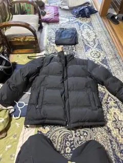 Crocodile クロコダイル ダウンジャケット M ブラック美品 レザーロゴ