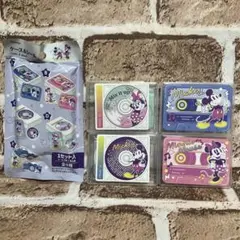 Disney ミッキー＆ミニー　ケース付きシール　4点セット　セリア