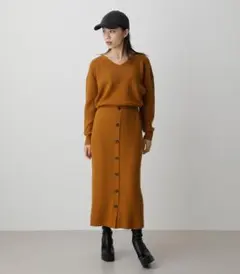 AZUL  フロントボタンブラウジングワンピース